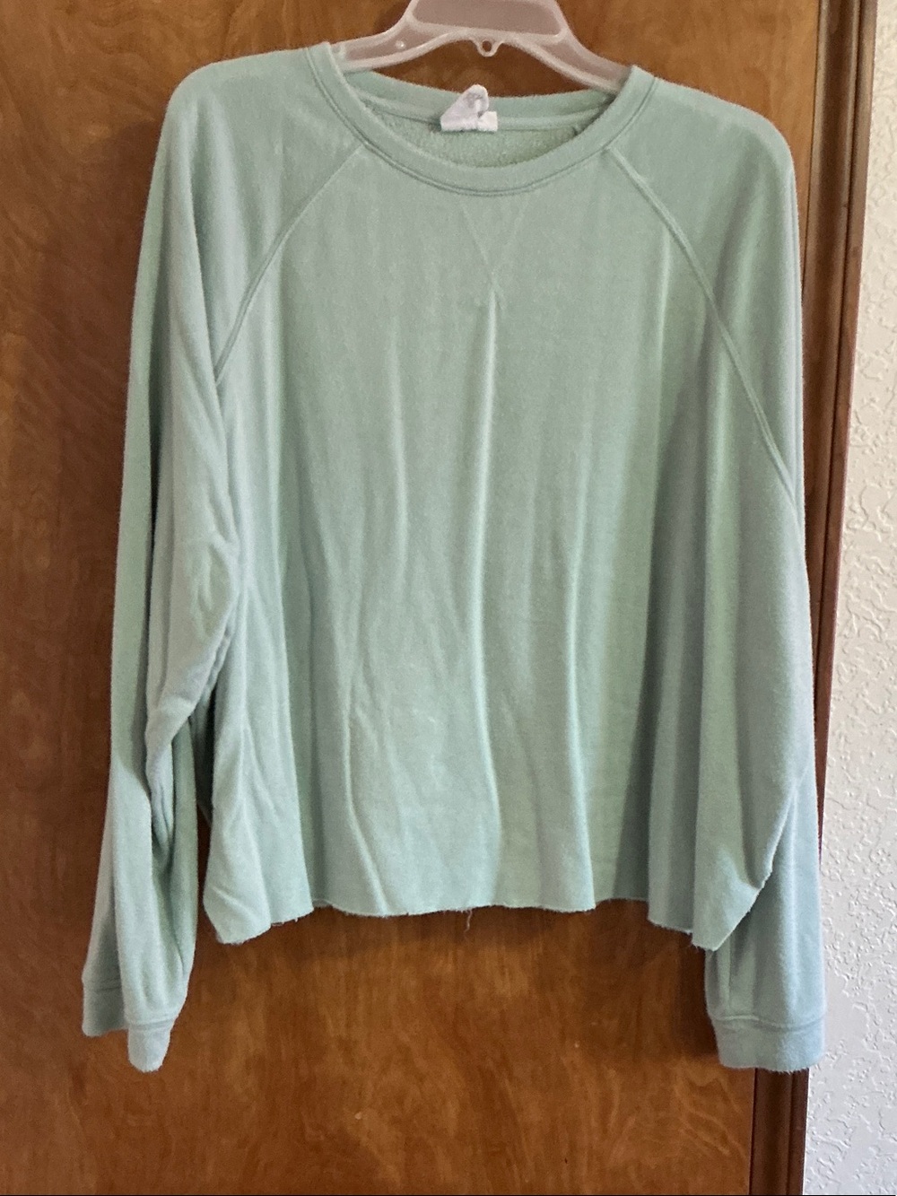 Relaxed Mint Crewneck Sweatshirt for Women